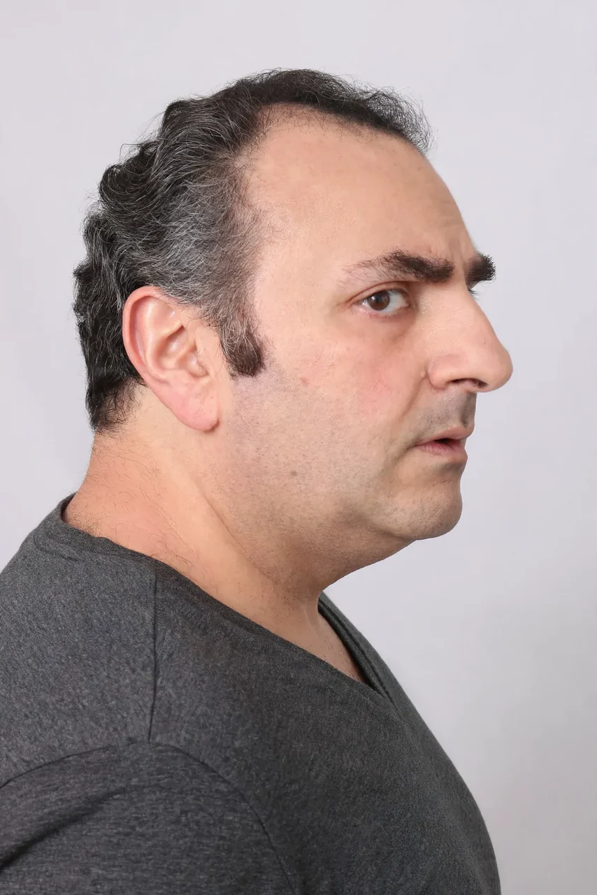 Before: Double chin treatment