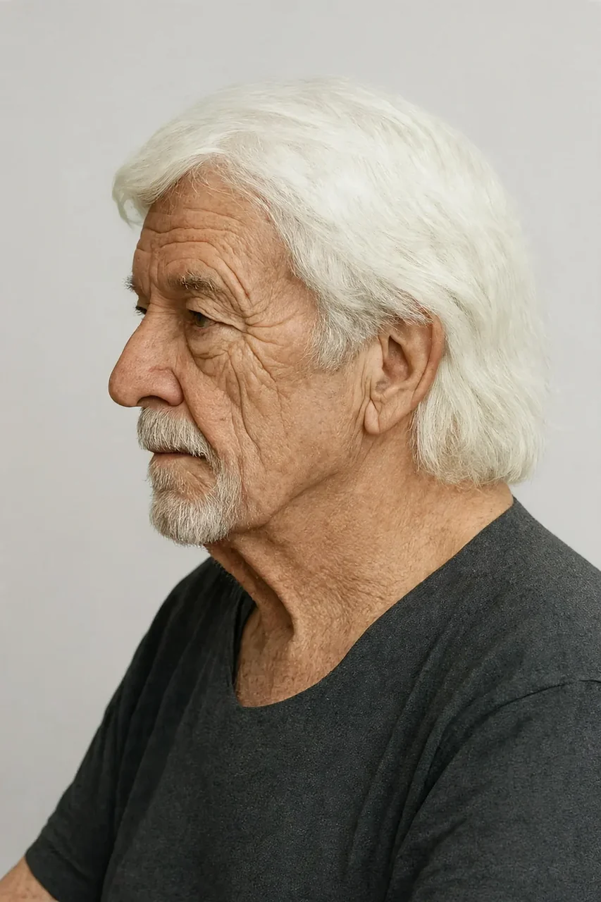 After: Face and neck lift · men