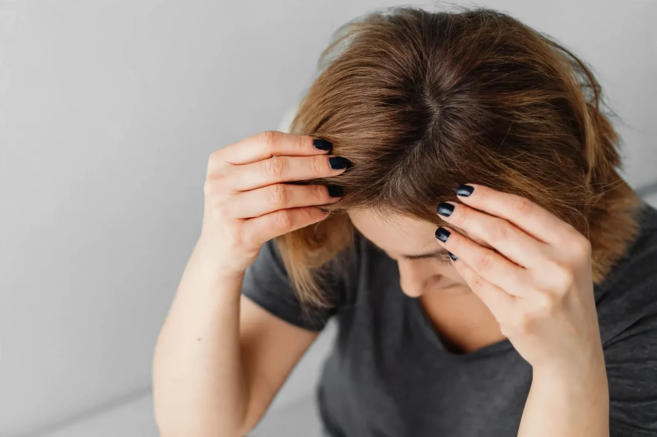 After: Female hair loss · crown